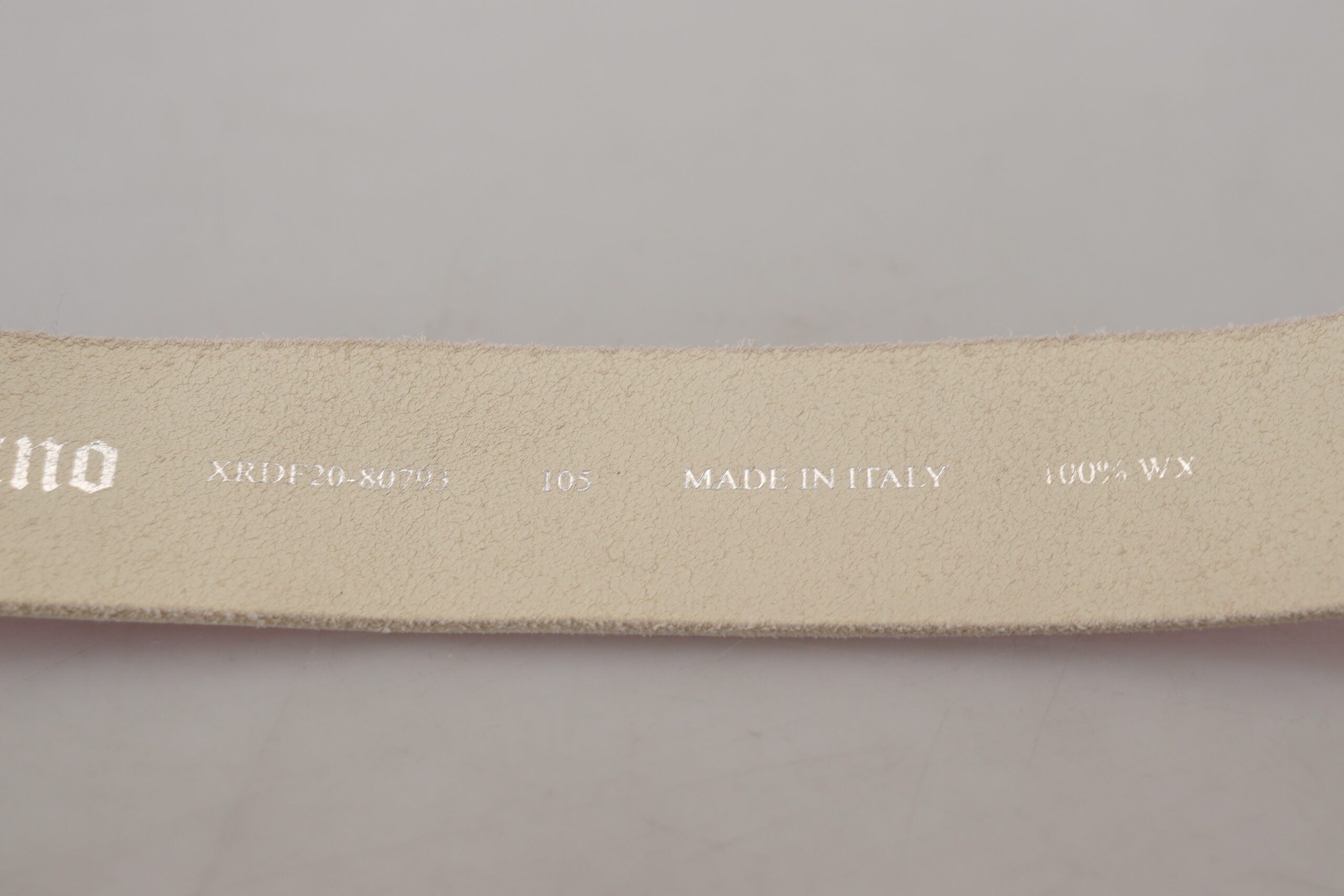 John Galliano Pink Leather Letter Logo Round Buckle Waist Belt